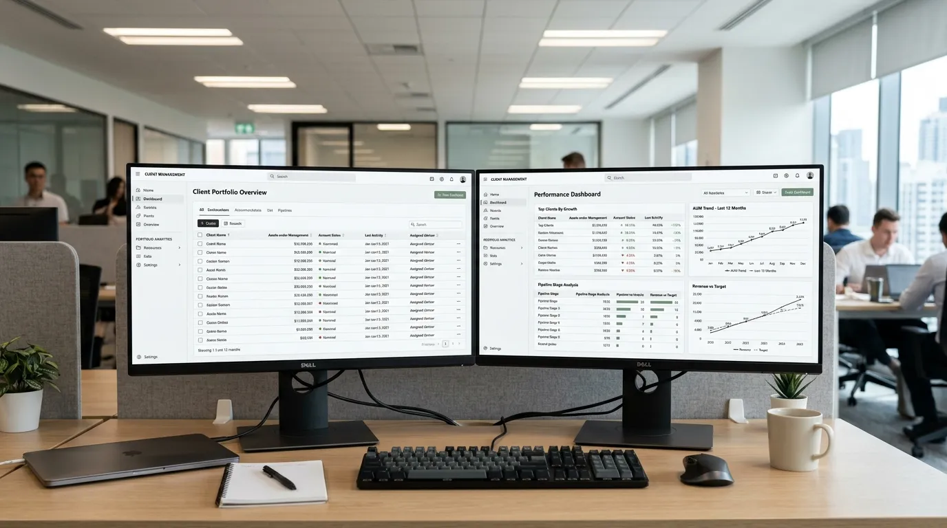 Advisor Portal CRM Financial Dashboard