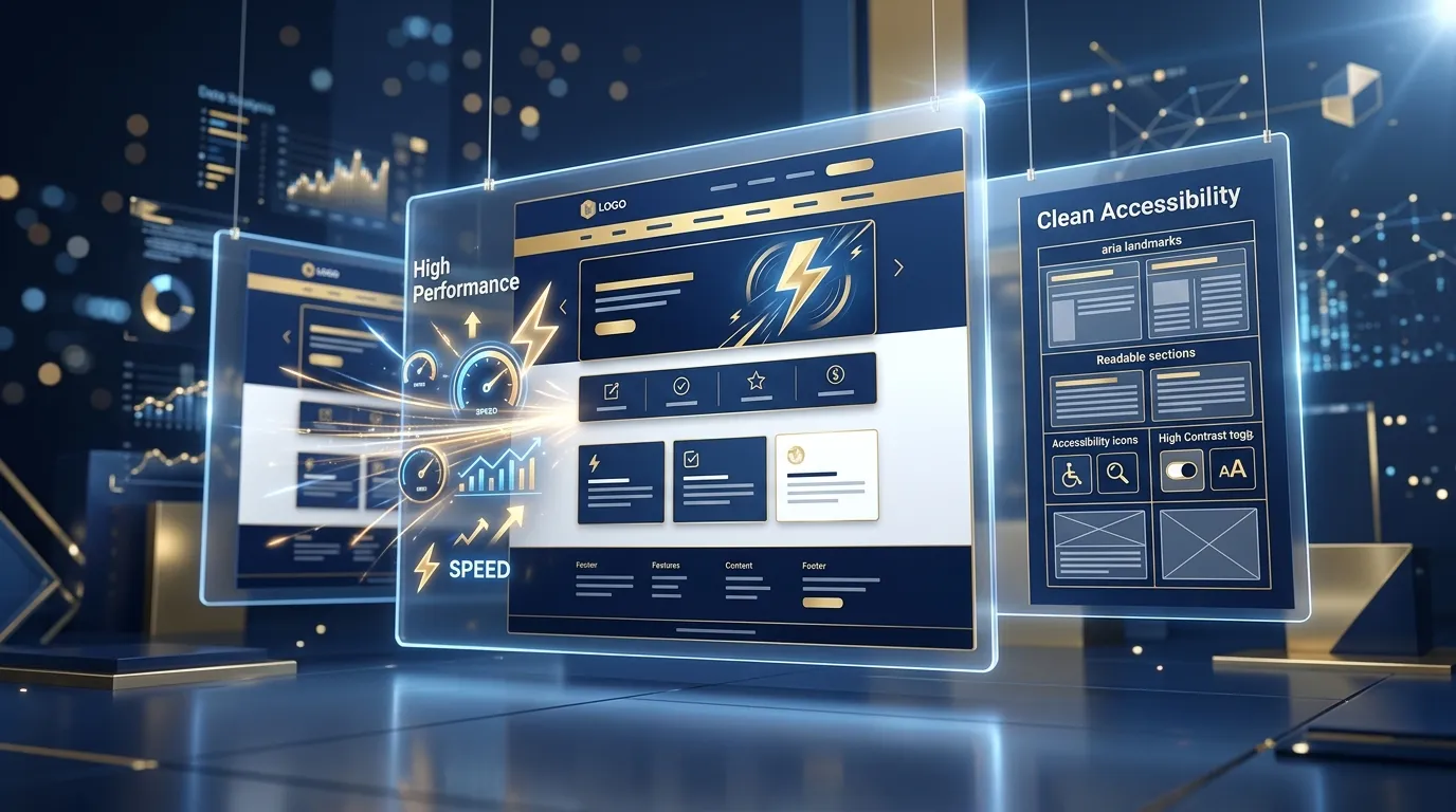 High Performance Enterprise Corporate Website Mockup