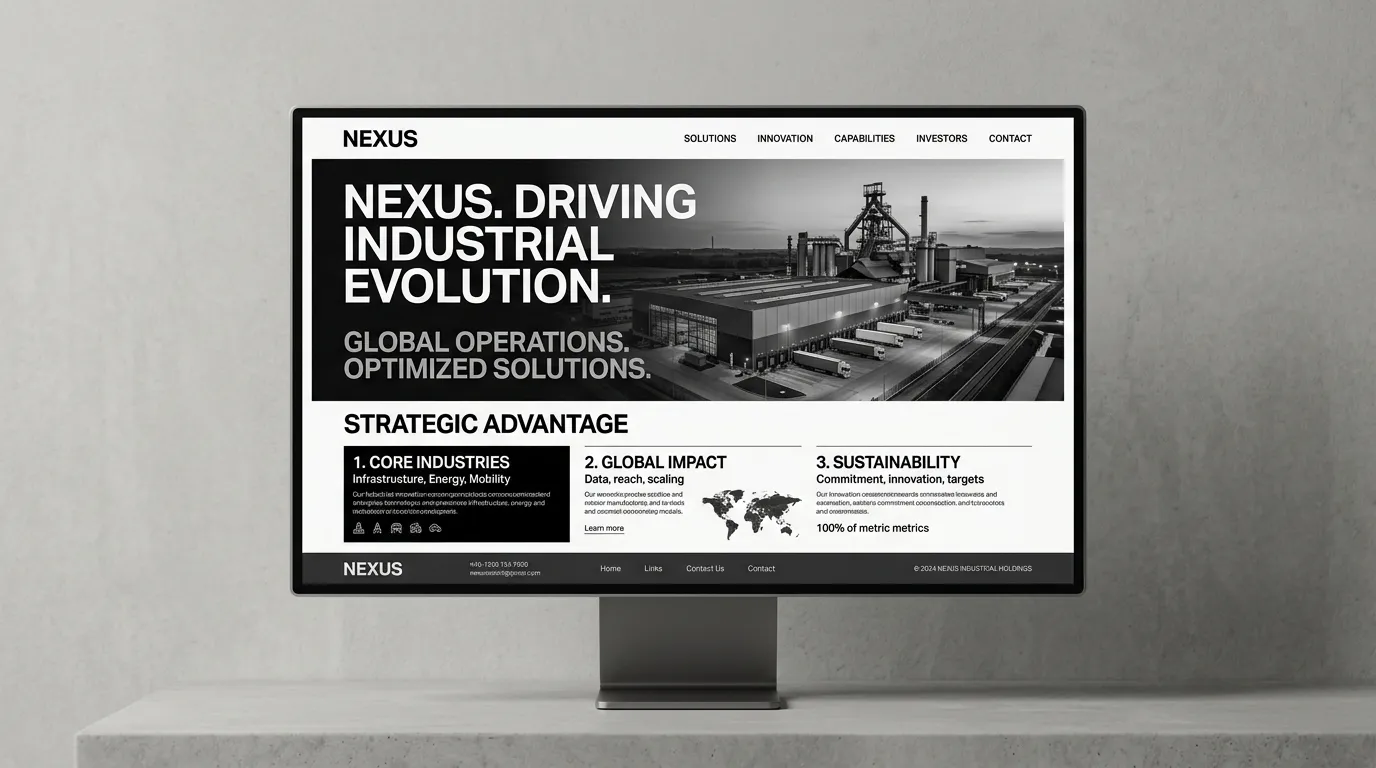 High Performance Enterprise Corporate Website Mockup