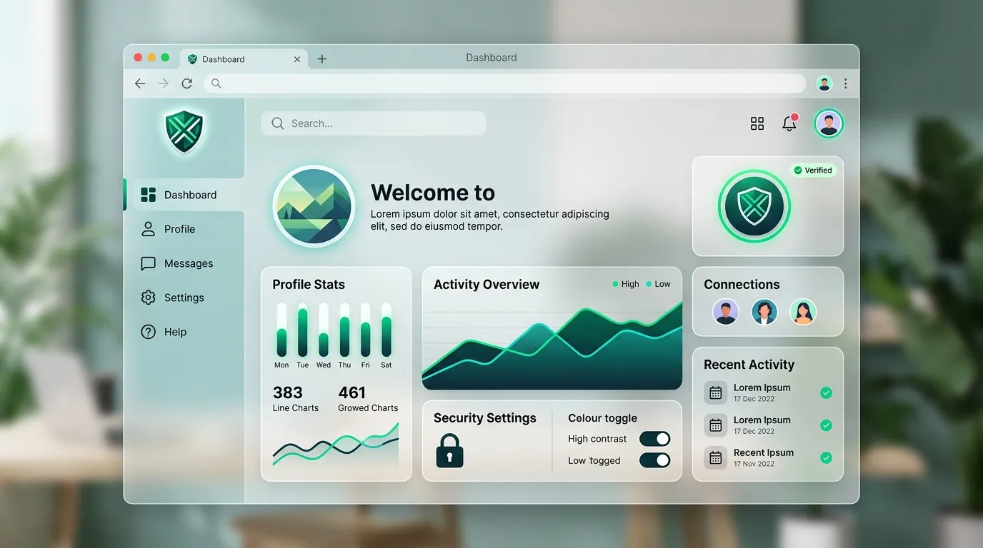 Accessible Customer Portal UI Mockup